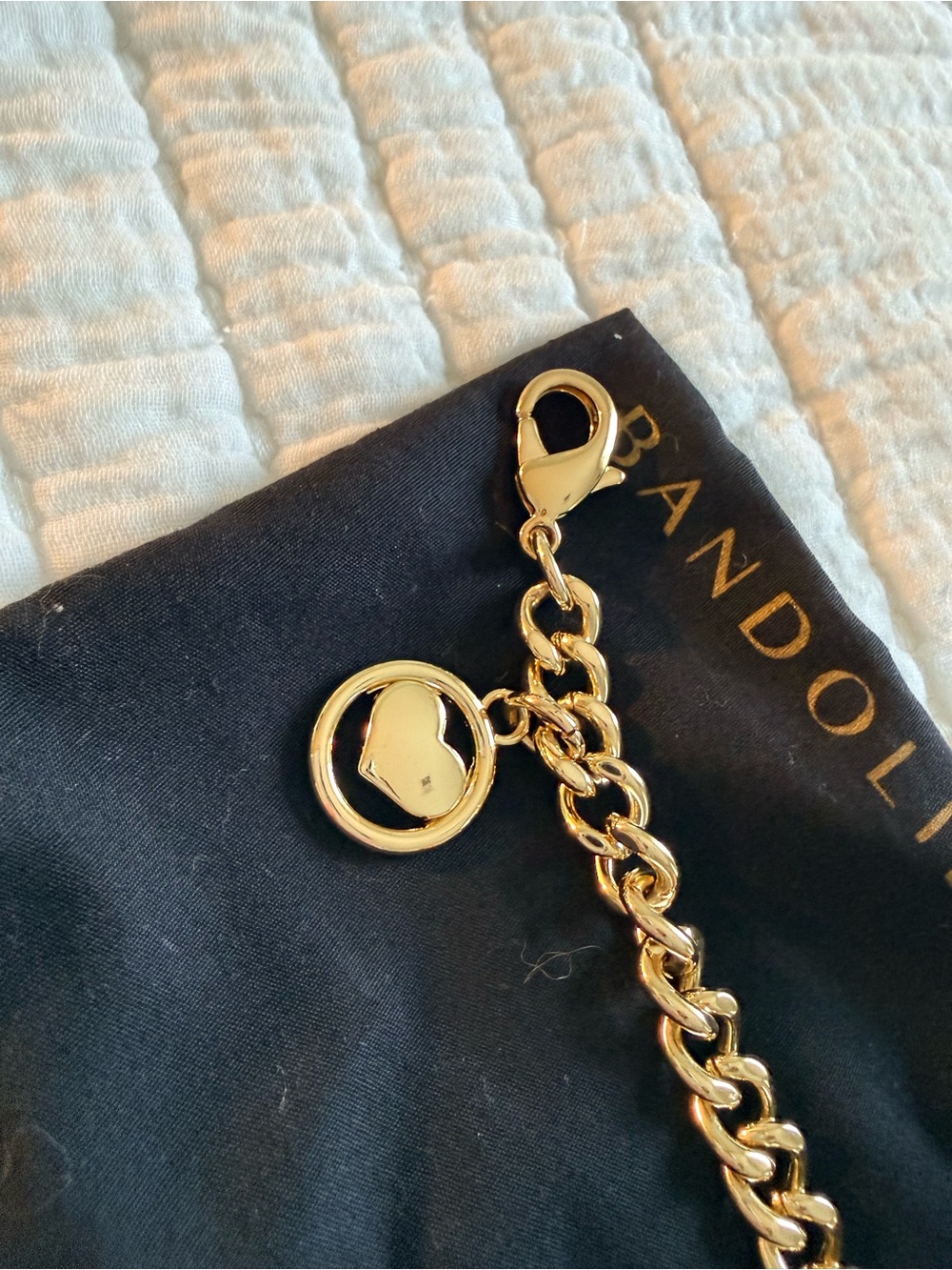 Bandolier Gold Charm Chain Bracelet / Bag Accessory - Picture 4 of 4